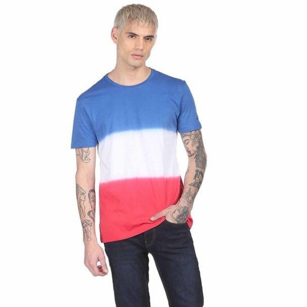 Flying Machine Red White and Blue Tie Dye Tee Size Large